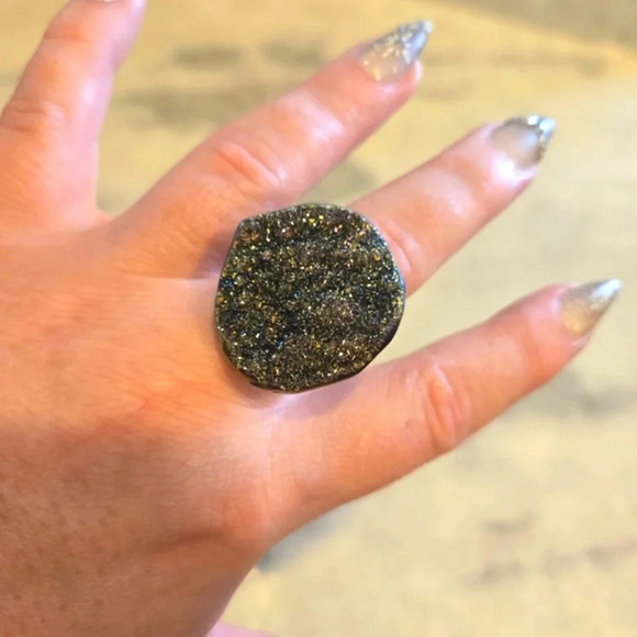 Women stone resizable ring unique - Picture 1 of 8